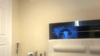 Sexy lingerie milf playing herself with big didlo