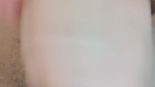 Hand job with copious cum on my hairy belly