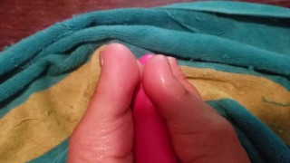 Requested -- i fuck my feet with a dildo