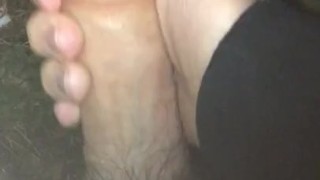 Horny Teen Jerking Off Outdoors