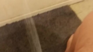 Fat boy jerks off his sloppy little cock 