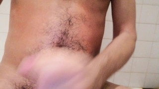 I piss on myself, masturbate and cum on my stomach