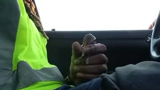 Dick play driving home after work