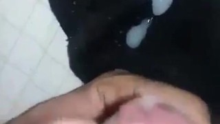 Cumming straight on my sock!