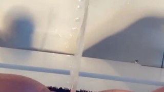 Amateur teen pissing off the sink in bathroom 