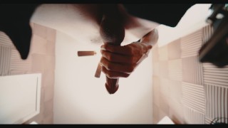 Masturbating my big cock