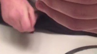Solo Jerk in the Bathroom 