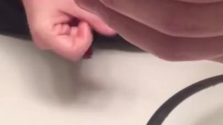 Solo Jerk in the Bathroom 