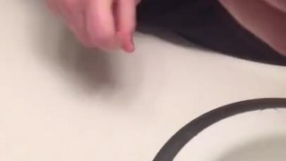 Solo Jerk in the Bathroom 