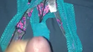 Cumming in my wife’s panties before she goes to work 