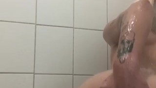 Twink Femboy Fingering in the Shower