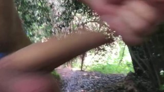 Very ROUGH & RAW WANK deep down in the Woods
