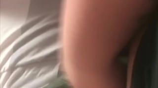 BBW girl fucks herself with cucumber pt 2