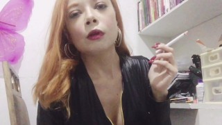 PREVIEW Dominatrix Smokes a Long Cigar