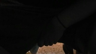 Public piss on the side of the highway