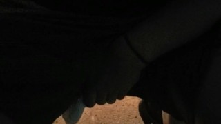 Public piss on the side of the highway