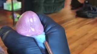 Sounding and rubbing till I cum