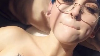 cute angel plays with her titties
