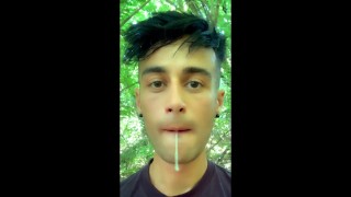 After guys left I used to play with their cum in mouth - 2 loads swallowed