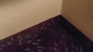 Morning pee in the already soaked corner