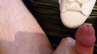 4K - Masturbate with Adidas Superstars until i cum inside