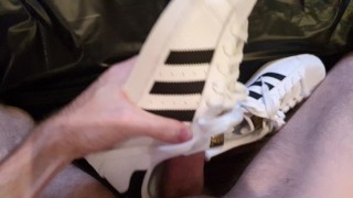 4K - Masturbate with Adidas Superstars until i cum inside