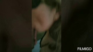 Latina suckling dick