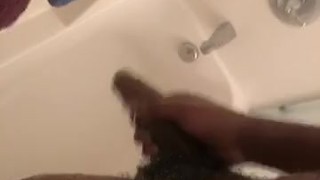 In the shower 