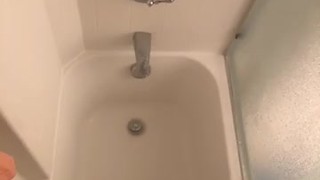 In the shower 
