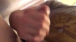 Huge white cock with bouncing balls!