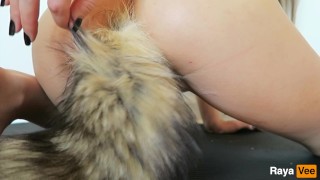 Watch Me Get Dripping Wet Fucking My Ass With Tail Buttplug