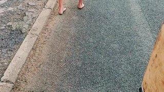 Naked in street