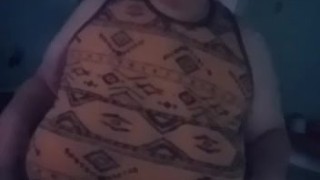 Your BBW girlfriend shows off huge tits for you on snapchat 