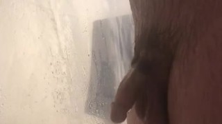 Bubble butt guy in shower
