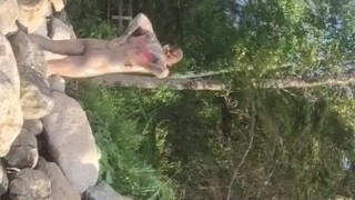 Redneck fun in the mud (Public J/O in woods)