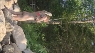 Redneck fun in the mud (Public J/O in woods)