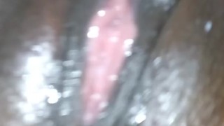 Petite ebony finger fuck until she squirt
