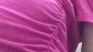 Public Bathroom Butt Plug Insertion and Piss Mature MilF