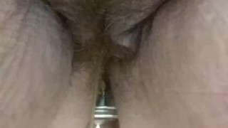 Public Bathroom Butt Plug Insertion and Piss Mature MilF