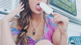 Casually enjoying a popsicle;p 