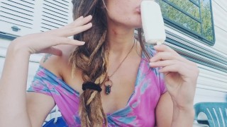 Casually enjoying a popsicle;p 
