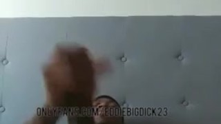 Stroking big black dick