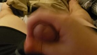 moaning while jerking off after work!