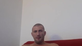 guy alone at home start to jackoff