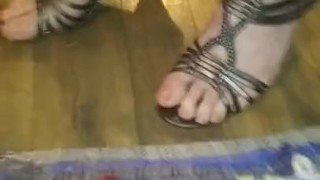 Walking in Wife's High Heels Kiss My Feet Please?