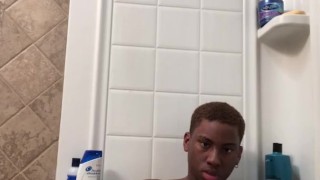 Hung Teen uses Tight Pussy in bath