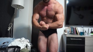 Bodybuilder Sexy Muscle Flexing Muscle God