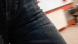 Hairy teen exhib in his school bathroom 