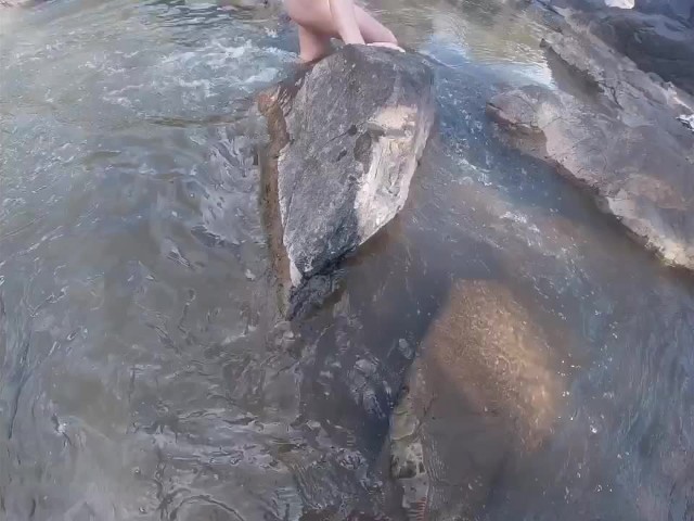 Fishing Handjob - Real & Risky Nude River Swim & Handjob - Free Porn Videos - YouPorn
