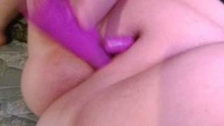 Big Beautiful Whore playing with vibrating toy